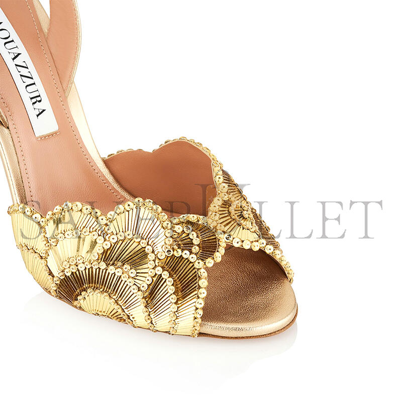 AQUAZZURACE SOIR 105 EMBELLISHED LEATHER SANDALS AQUAZZURACE SOIR 105 EMBELLISHED LEATHER SANDALS